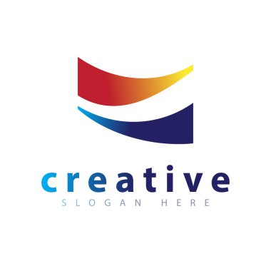 Soyut yol Logo simge vektör şablonu