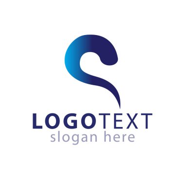 S soyut ilk harf logo vektör