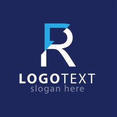 R soyut ilk harf logo vektör