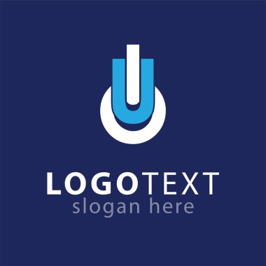 U O ilk harf logo vektör