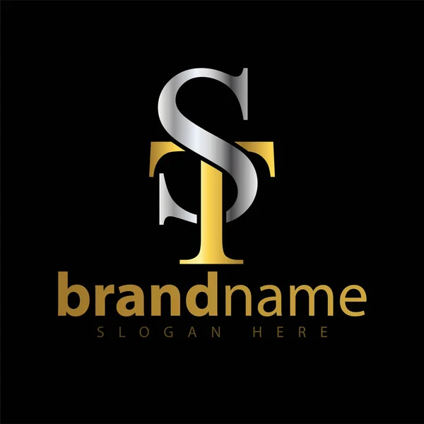 St Initial mektup logo vektör