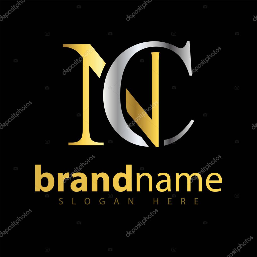 NC Initial letter logo vector