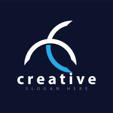 Ne ilk harf logo vektör