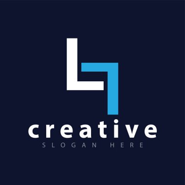 Lt ilk harf logo vektör