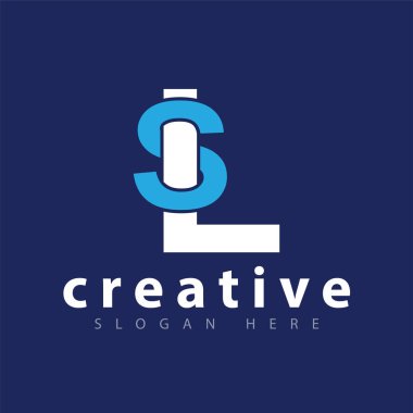 SL ilk harf logo vektör