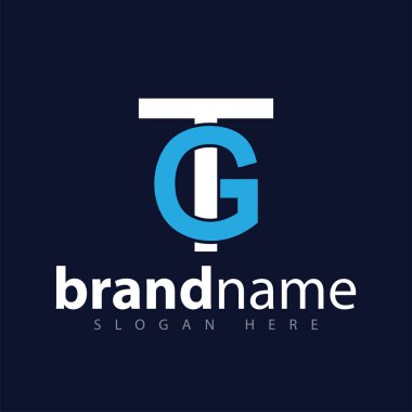 T G ilk harf logo vektör