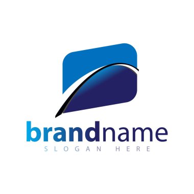 Soyut köprü logo simge vektör