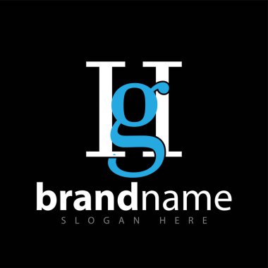 HG ilk harf logo vektör