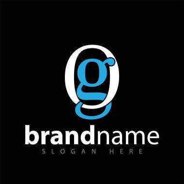 O G ilk harf logo vektör