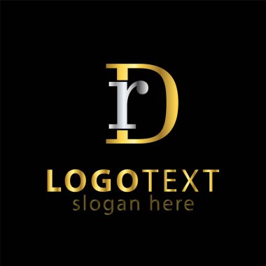 RD ilk harf logo vektör