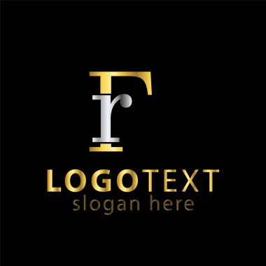 RF ilk harf logo vektör