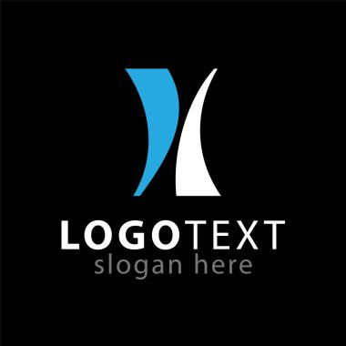 Soyut H harfi logo simge vektör