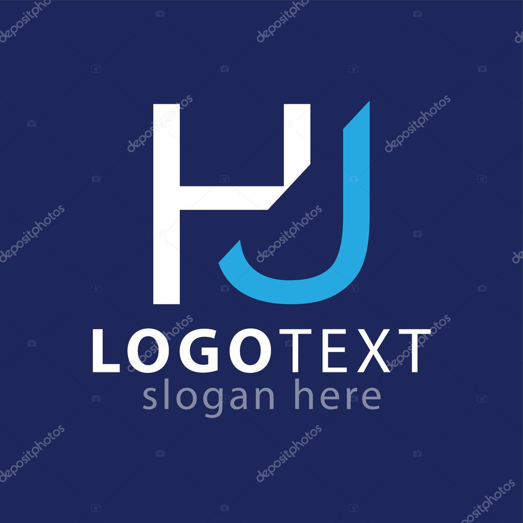 H J Initial letter logo vector
