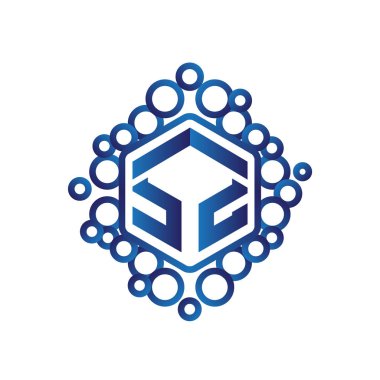 S Z ilk mektup altıgen logo vektör