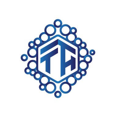 Ta ilk mektup altıgen logo vektör