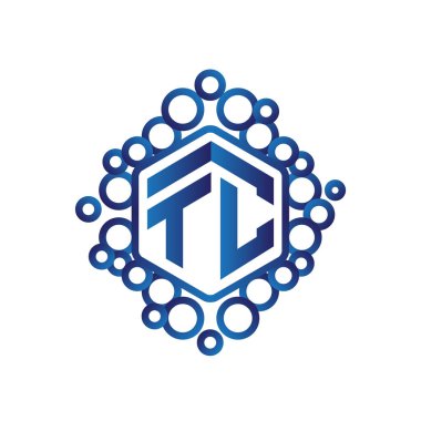 TC ilk mektup altıgen logo vektör