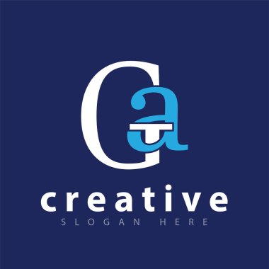 GA ilk harf logo simge vektör