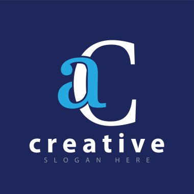 AC ilk harf logo simge vektör