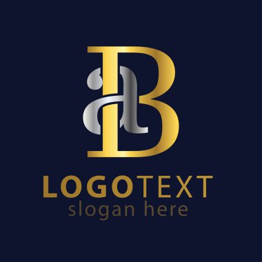 AB ilk harf logo simge vektör