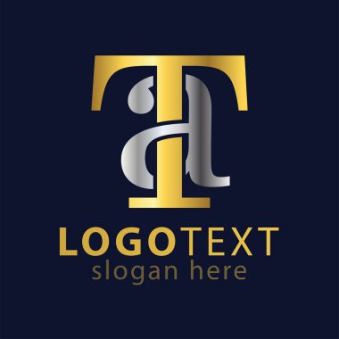 Ta ilk harf logo simge vektör