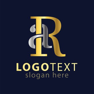 AR ilk harf logo simge vektör