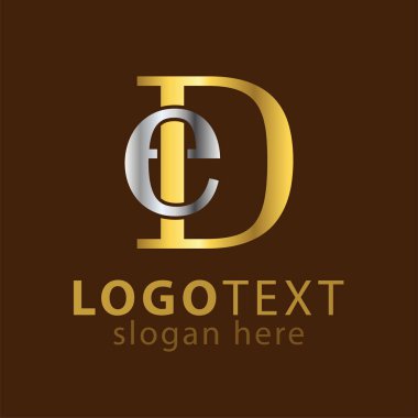 Ed ilk harf logo simge vektör