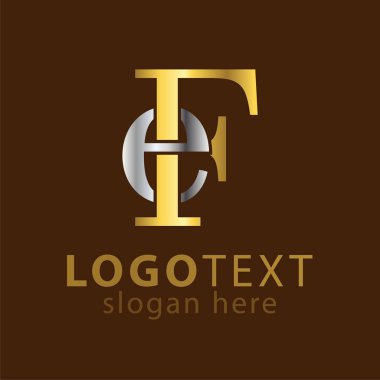 E F ilk harf logo simge vektör