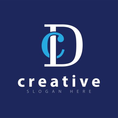 CD ilk harf logo simge vektör