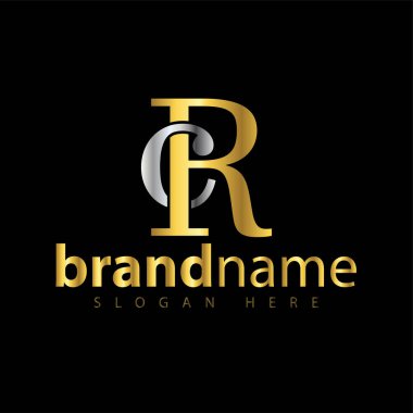 CR ilk harf logo simge vektör