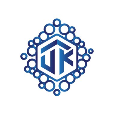İngiltere'de ilk mektup altıgen logo vektör
