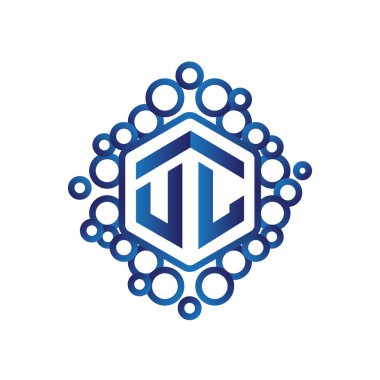 UL ilk mektup altıgen logo vektör