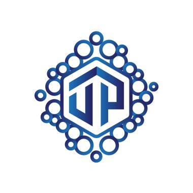 İlk mektup altıgen logo vektör