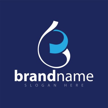 b mektup logo simge vektör şablonu