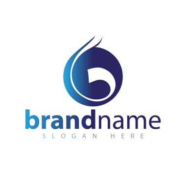 b mektup logo simge vektör şablonu