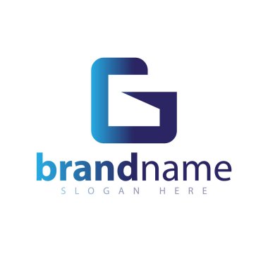 G harfi Logo simge vektör şablonu