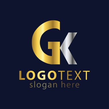 GK ilk harf logo simge vektör şablonu