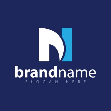 N mektup logo simge vektör şablonu