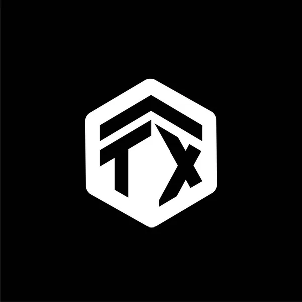 Carta Inicial Vetor Logotipo Hexagonal — Vetor de Stock