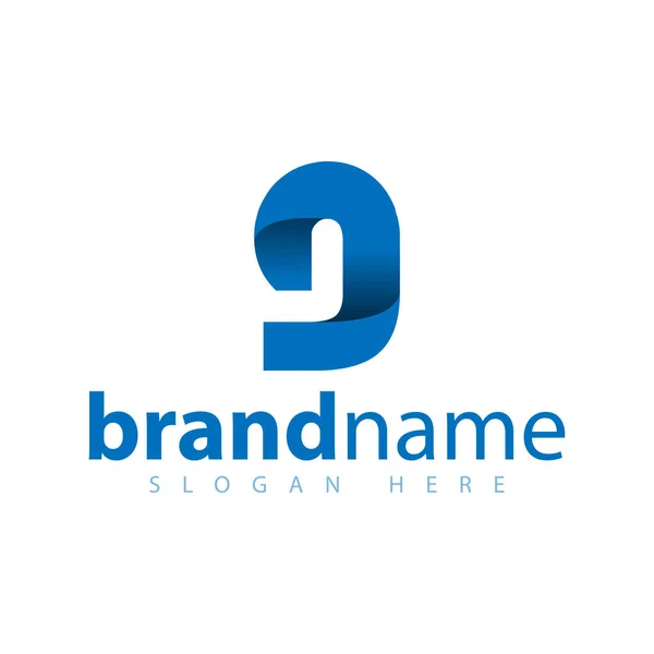 Brief Logo Vector Pictogrammalplaatje — Stockvector