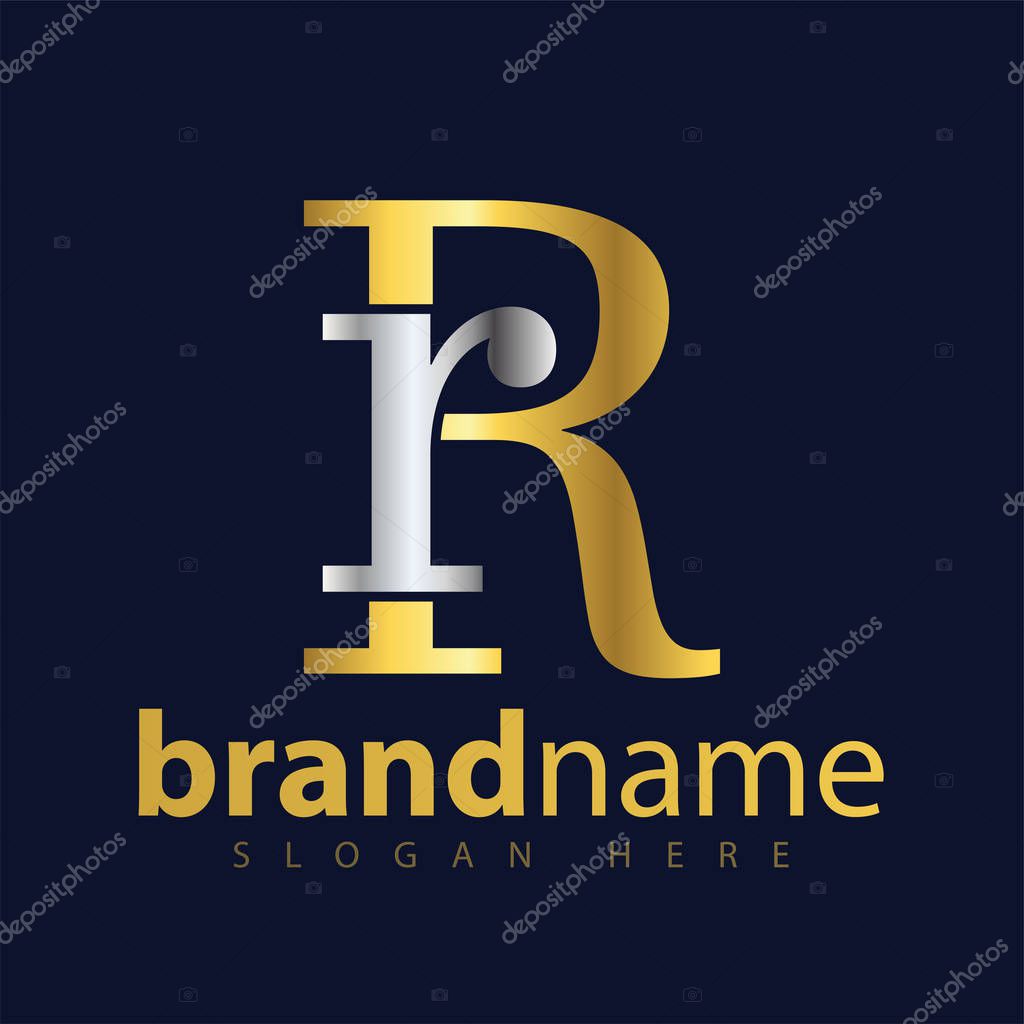 RR Initial letter logo icon vector