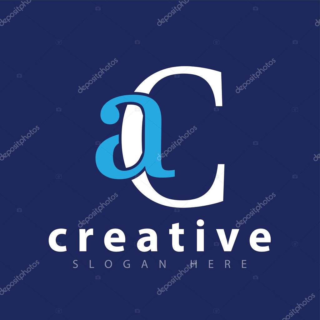 AC Initial letter logo icon vector
