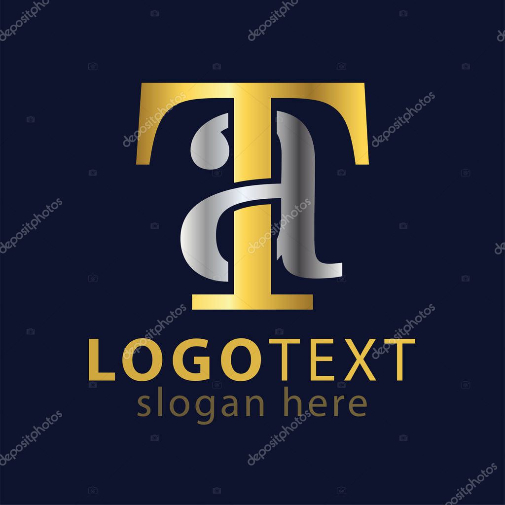 TA Initial letter logo icon vector