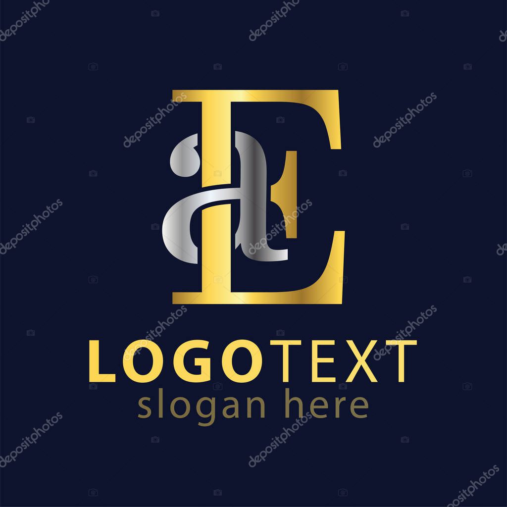 AE Initial letter logo icon vector