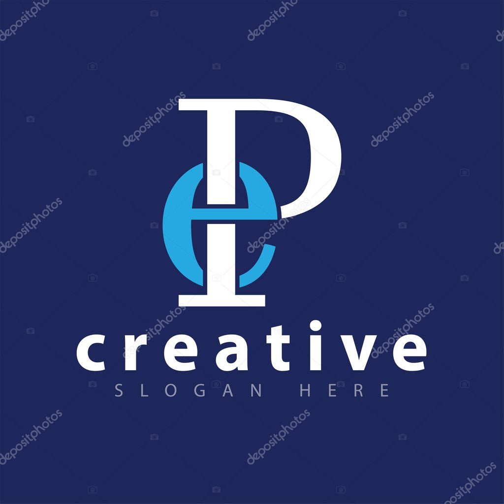 E P Initial letter logo icon vector