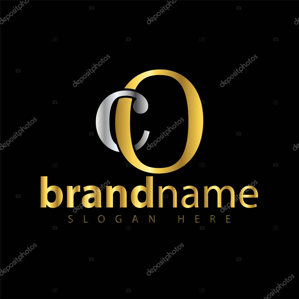 O C Initial letter logo icon vector