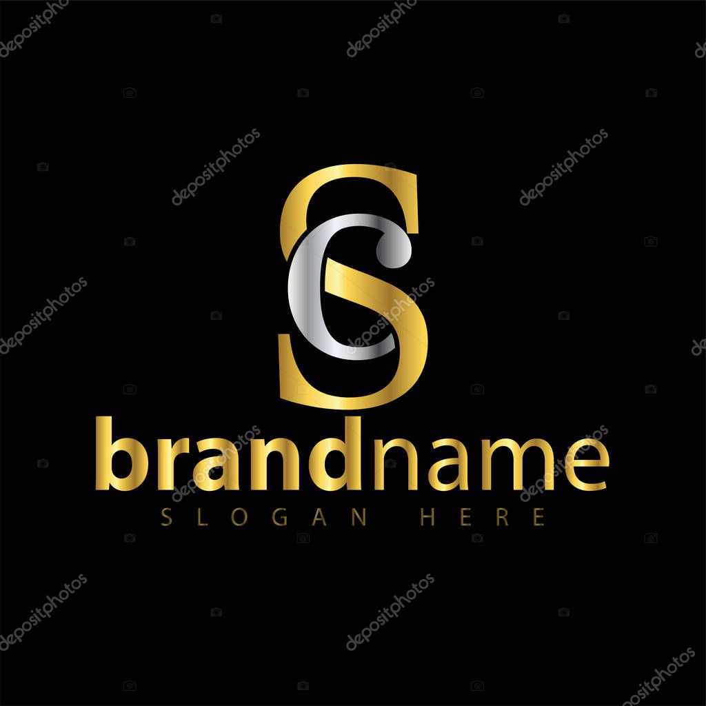 SC Initial letter logo icon vector