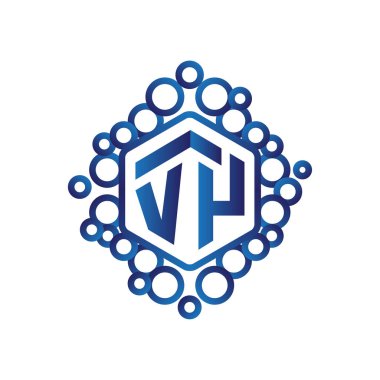 V Y ilk mektup altıgen logo vektör