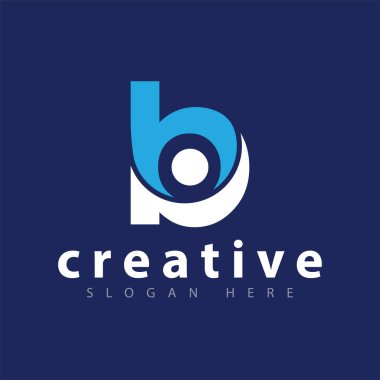 B harfi ile insanlar logo simge vektör şablonu