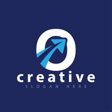 O harfi ile uçak seyahat logo simge vektör şablonu