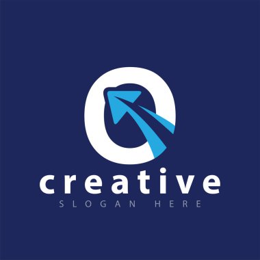 O harfi ile uçak seyahat logo simge vektör şablonu